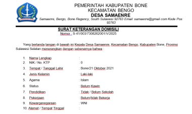 Surat Keterangan Domisili: Berikut Contoh dan Templatenya Bisa Didownload